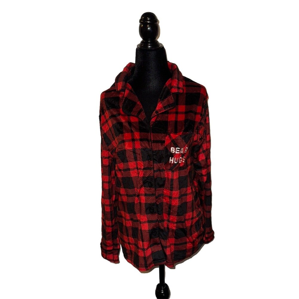 Jammies For Your Families Small Women’s Red & Black Plaid Pajama Set